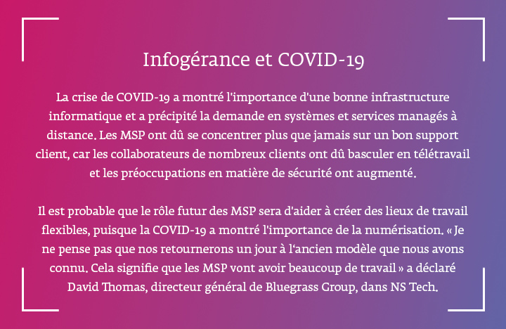 Infogérance et COVID-19